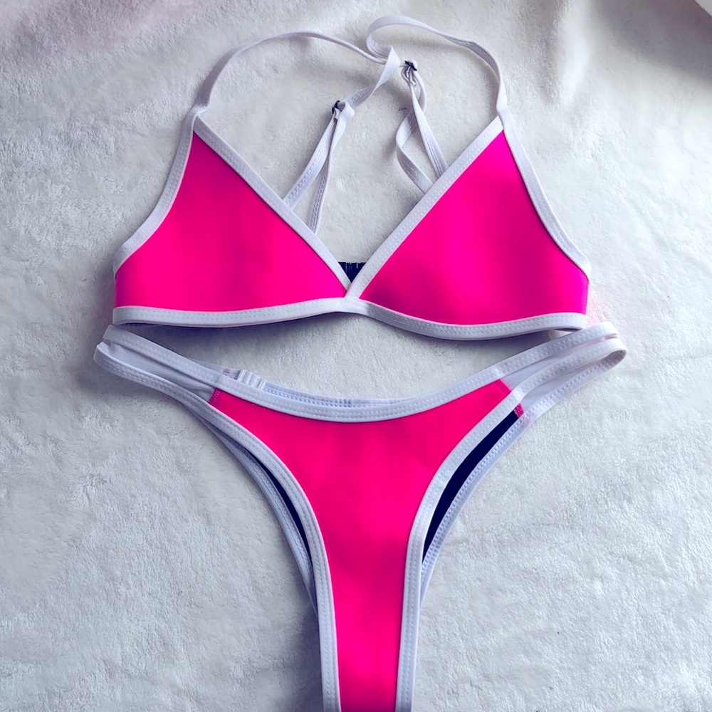 Hoaka Swimwear Neoprene And Mesh Bikini Size Small